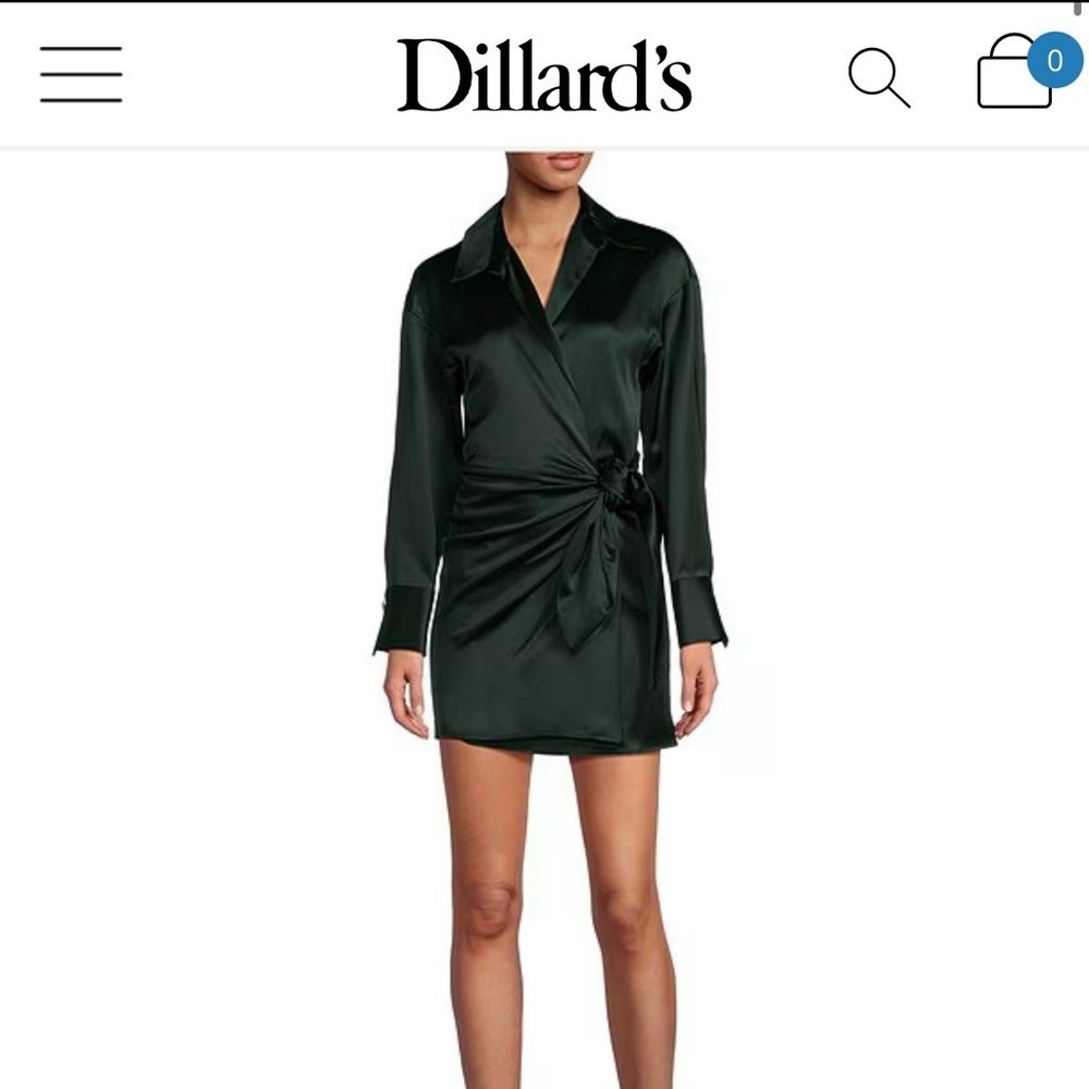 Gianni Bini Hunter Green Wrap Dress size 8